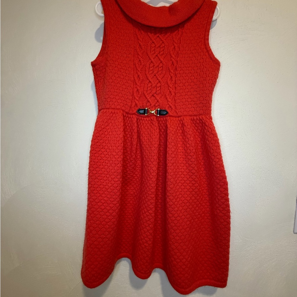Janie and Jack Scarlet Knit Dress with Bow